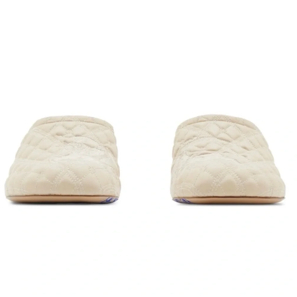 Burberry Embroidered Quilted Slip-On Mules - Picture 3 of 8